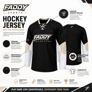 Maillot de hockey sur glace personnalisé par sublimation, respirant, uniforme d'entraînement d'équipe, haute qualité, à lacets, vêtements de sport pour hommes, vente en gros de chemises - Product Image 5