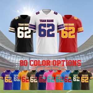 Camisetas Deportivas con Logotipo Personalizado al por Mayor, Camisetas Baratas Lisas para Impresión Digital, Transpirables, de Manga Corta, Personalizadas, para Fútbol Americano - Product Image 1