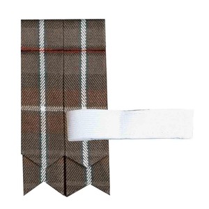 Tela Tartán con Diseño a Cuadros Marrón, Blanco y Rojo, Estilo Tradicional Escocés, Accesorios para Kilt Masculino - Product Image 1