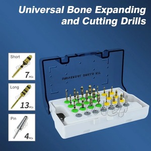 Kit de Fresas Dentales de Acero Inoxidable Azul, 8 Piezas, Portafresas Quirúrgico Manual para Implantes, Kit de Odontología de Alta Calidad con Certificación CE - Product Image 6