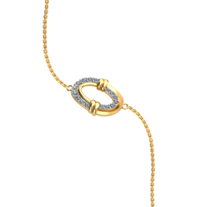 Pulsera de Oro de 18K con Diamantes de Imitación Florales Redondos para Mujer |   Elegante Pulsera de Cadena Ajustable |   Flor Geométrica Minimalista Cha - Product Image 1