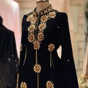 Wholesale Ethnic Wedding Evening Party Wear <b>Kaftan</b> Long Sleeve Floor Length Lightweight <b>Plus</b> <b>Size</b> Polyester Handmade Sequined - Product Image 4