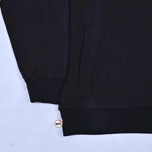 Sweat-shirt à capuche noir pour homme et femme, 100% coton tricoté, respirant, couleur unie, avec poches, coupe classique, vêtements d'automne, sweat-shirt d'hiver - Product Image 6