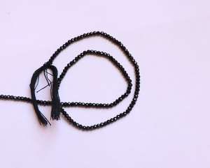 Cuentas facetadas de espinela negra AAA, 10 hebras, 2-2.5 mm, cuentas de espinela negra natural facetadas, 13 pulgadas, para fabricación de joyas - Product Image 2