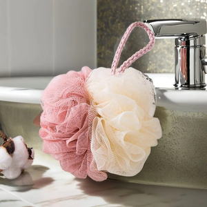 Bath Loofah Shower Puff Mesh Sponge Body Scrubber Exfoliating Bath Ball Colorful Shower Sponge with Hanging Loop Bathroom Use - Product Image 3