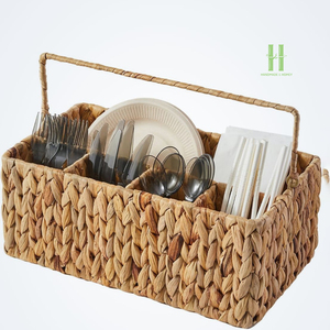 TOP SELLER Eco-Friendly Natural Seagrass <b>Kitchen</b> Utensil Holder Basket Maddy <b>Caddy</b> Organizer for Cutlery Wooden Spoon Storage - Product Image 5