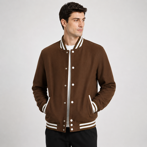 Custom Chenille Patch Varsity <b>Jacket</b> With Wool Body And <b>Leather</b> Sleeves Personalized Embroidered Letterman <b>Jacket</b> For Teams - Product Image 1