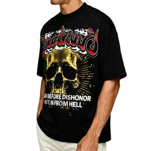 Premium 280 GSM Heavy Cotton <b>Men's</b> Slim Fit Eco-Friendly Breathable <b>Animal</b> Print Formal T-Shirt Luxury Apparel Manufacturer - Product Image 2