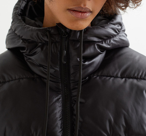 Veste matelassée personnalisée de haute qualité, sublimation, vente en gros, manteaux d'hiver pour femmes, veste courte brillante en duvet d'oie - Product Image 2