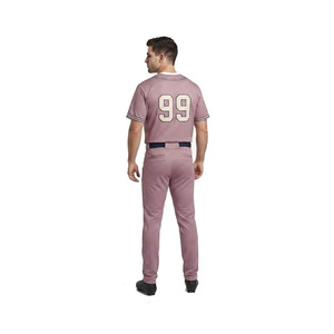 Tenue de Baseball Personnalisée pour Hommes en Coton 100% de Qualité Supérieure – Uniforme Sportif Respirant et Anti-Transpiration pour Équipes - Product Image 5