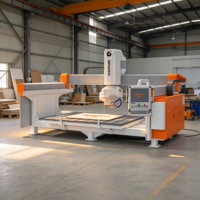 Machine de découpe de pierre à 5 axes, scie à pont CNC pour la découpe de dalles de pierre, les découpes de vasques et le traitement de précision des comptoirs