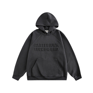 เสื้อสเวตเชิ้ตโลโก้ลายนูนแบบใหม่ปี 2026 เสื้อฮู้ดดี้พิมพ์ลาย 3 มิติทรงโอเวอร์ไซส์สำหรับผู้ชายสไตล์สตรีทแวร์ - Product Image 5