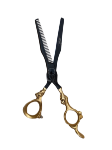 High-end Barber Scissors High Hardness Stainless Steel Hairdressing <b>Shears</b> Sets With Yellow Diamond Bearing Screws - Product Image 4
