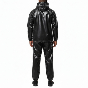 Custom Logo <b>Sauna</b> Suit OEM Polyester Fabric Sweat Suit Gym Fitness Weight Loss Suit Manufacturer Supplier - Product Image 2