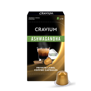 แคปซูลกาแฟอัศวกันธาคั่วกลางแบบมีคาเฟอีน ยี่ห้อส่วนตัว สำหรับเครื่องชงกาแฟที่ใช้ร่วมกันได้ - Product Image 1