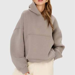 Sudadera con Capucha Oversize de Algodón 100% de Alto Gramaje para Mujer, Estilo Streetwear, con Hombros Caídos y Largo Extendido, Servicio OEM Personalizado - Product Image 1