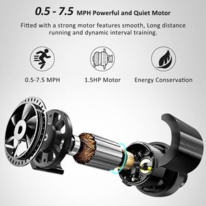 1.5HP Electric <b>Running</b> Treadmill Easy Folding Home Use Jogging & Walking <b>Machine</b> with Pulse Sensor 3 Device Holder - Product Image 3