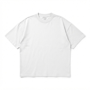 เสื้อยืดทรงหลวมสไตล์สตรีทแวร์ พิมพ์โลโก้ตามสั่ง ผ้าหนา ทรงบ็อกซี่  แบบเรียบ - Product Image 2