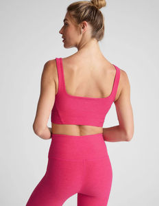 Nouveaux ensembles pour femmes OEM Heather rose vif, ensemble 2 pièces, haut et legging taille haute mi-longueur, nouvelle collection sans couture apparente, taille naturelle - Product Image 6