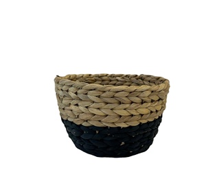 Luxury <b>Round</b> Water Hyacinth Eco-Friendly Multi-Purpose Storage <b>Basket</b> - Product Image 1