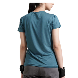 Camiseta Deportiva de Manga Corta para Mujer, Transpirable, Cuello Redondo, Ligera, de Secado Rápido, para Gimnasio, Fitness, Running, Yoga, Ropa Deportiva Informal - Product Image 3