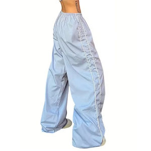 Pantalon de jogging streetwear hip-hop personnalisé pour femme, en polaire respirante, taille haute avec cordon de serrage, vente en gros, prix abordable - Product Image 4