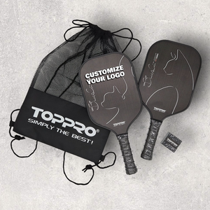 Toppro ไม้พายพิเคิลบอลคาร์บอนไฟเบอร์เกรด T7024พร้อมแกนรังผึ้งโพลีเมอร์ฝาท้ายจับคริสตัลแบบนิ่มฝาปิดคริสตัลหนา16มม. สำหรับทุกเพศ - Product Image 1