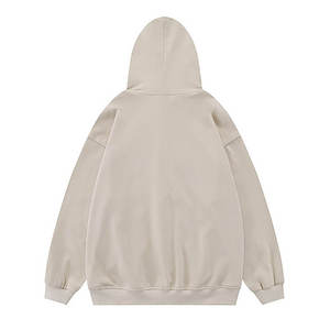 Sudadera con capucha personalizada para hombre, de algodón 100% grueso, impermeable, de secado rápido, transpirable, con cremallera completa y logotipo de marca, estilo pullover. - Product Image 2