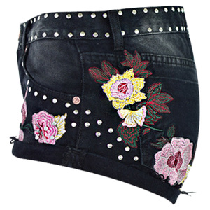 Venta al por mayor Saleh Enterprises: Shorts de mezclilla para mujer de alta gama, a la moda, estilo boyfriend, tela transpirable premium, cintura alta elástica. - Product Image 4