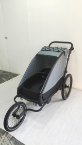 Remorque de vélo pour chien et poussette pour animaux de compagnie 3 en 1 en alliage d'aluminium avec suspension indépendante - Légère - Product Image 6