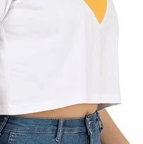 T-Shirt 100% coton de haute qualité pour femmes, crop top à col rond et demi-manches, T-Shirt graphique tendance pour femmes, Style Street Style - Product Image 4