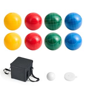 Set di Bocce con 8 Palline in Resina, Pallino 107 mm, Rosso/Verde/Blu/Giallo, 4 Colori, 2 Giochi da Esterno con Borsa per il Trasporto e Corda di Misurazione - Product Image 1