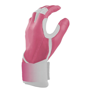 Gants de baseball en cuir PU rose, rembourrés, fermeture auto-agrippante, paume antidérapante haute adhérence, pour jeunes, softball en plein air - Product Image 3