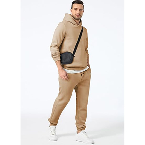 Men Cotton Tracksuit Outfit Full Sleeve Hoodie and Jogger Pants Casual Gym Sportswear Training Daily Wear - Product Image 3