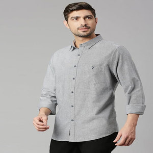 Botón de algodón de manga larga ajustado informal de estilo clásico para hombre Polo Color de puntada sólida Impresión de logotipo personalizado antiarrugas - Product Image 6