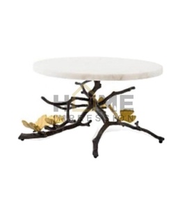 จานอเนกประสงค์ลายดอกกล้วยไม้ดำ ฐานใบแปะก๊วย ผีเสื้อ โลหะ หินอ่อน เป็นมิตรกับสิ่งแวดล้อม ล้างในเครื่องล้างจานได้ สำหรับใส่เค้ก - Product Image 1