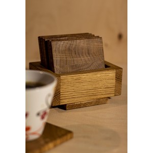 Juego de Posavasos de Madera de Roble Artesanales al por Mayor - Ecológicos y Elegantes - Product Image 1
