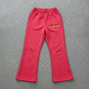 Pantalones Deportivos Personalizados de Cintura Media con Encaje, 300GSM, Corte Acampanado, para Mujer, 100% Algodón, Casuales, 2025 - Product Image 1