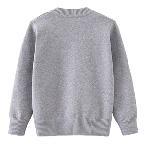 Cardigan en tricot blanc léger à manches longues et col en V pour filles, avec poches, idéal pour la rentrée scolaire - Product Image 5