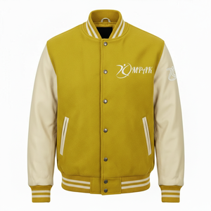 Winter Fashion Varsity <b>Jackets</b> Wool Viscose Polyester Cotton Hooded Front Logo Unisex Oversized - Product Image 1