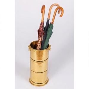 Metal Umbrella Stand With Gold Finish Suitable For Homes Offices Hotels And Commercial Spaces Umbrella Stand In Gold - Product Image 6