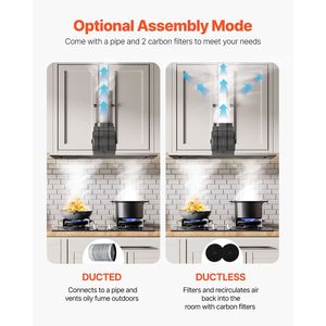 Cappa da cucina da incasso da 30 pollici 800 CFM in acciaio inossidabile con luci LED e controllo touch gestuale, inserto per cappa elettrica - Product Image 3