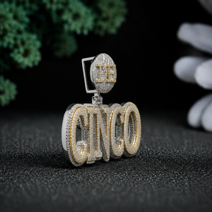 Custom Cinco Pendant VVS Moissanite Diamond Hip Hop Necklace 925 Sterling Silver Iced Out <b>Name</b> Pendant Personalized Jewelry Manu - Product Image 3