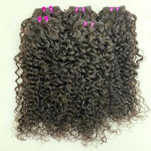 Venta al por mayor 100% Sin Procesar 12A Grado Rizado Virgen Paquete de Cabello Humano Super Doble Extensiones Raw Cierre de Onda Incluido - Product Image 2