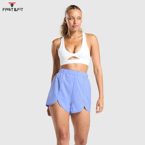 Shorts de sport décontractés pour femmes, taille haute, coupe ajustée, confortables, respirants, en tissu 100% coton - Product Image 4