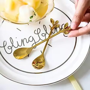 Hotel Catering Metal <b>Tea</b> Spoon Stainless Steel <b>Coffee</b> Spoon <b>Sugar</b> Stirring Spoon Dessert Cutlery Dining Table - Product Image 5