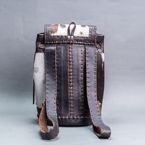 Sac à dos sud en cuir de vache pour femmes, sacoche de voyage à poches multiples, fourrure de vache - Product Image 3