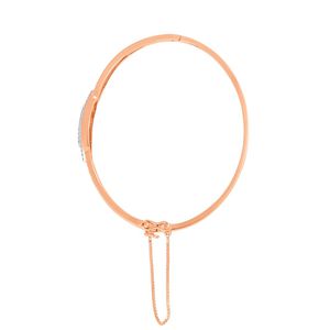 Rose Gold Lab Grown Diamond Marquise Eye Shape Open <b>Bangle</b> <b>Bracelet</b> - Product Image 2