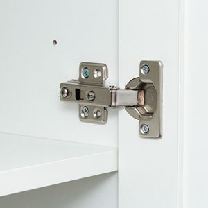 Armadio da Cucina Bianco di Alta Qualità a 2 Ante con 3 Divisori e 4 Spazi di Stoccaggio Separati, Design Elegante - Product Image 3