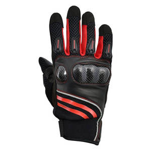 Gants de course en cuir à doigts entiers avec fermeture auto-agrippante, motif imprimé, compatibles écran tactile, séchage rapide pour le motocross et les activités de plein air - Product Image 4